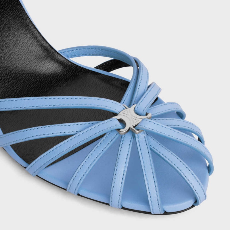 Celine TRIOMPHE in CALFSKIN Sandals Light blue | CL-592602