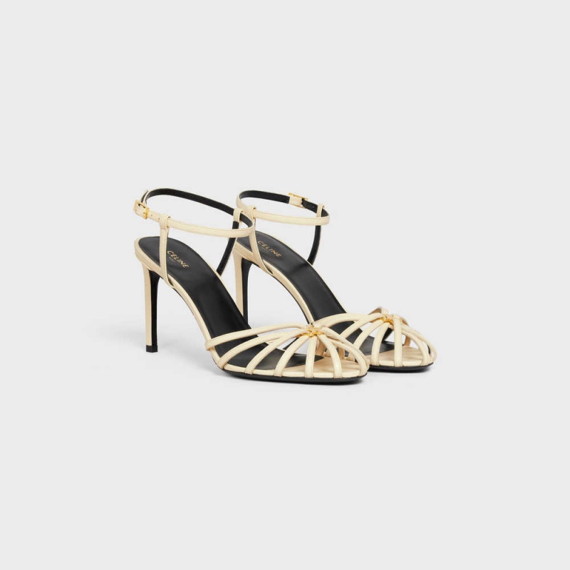 Celine TRIOMPHE in CALFSKIN Sandals Soft Yellow | CL-592600