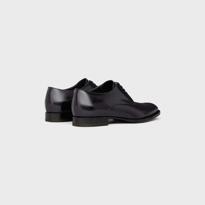 Celine TUXEDO DERBY in POLISHED BULLSKIN Loafers Black | CL-591883