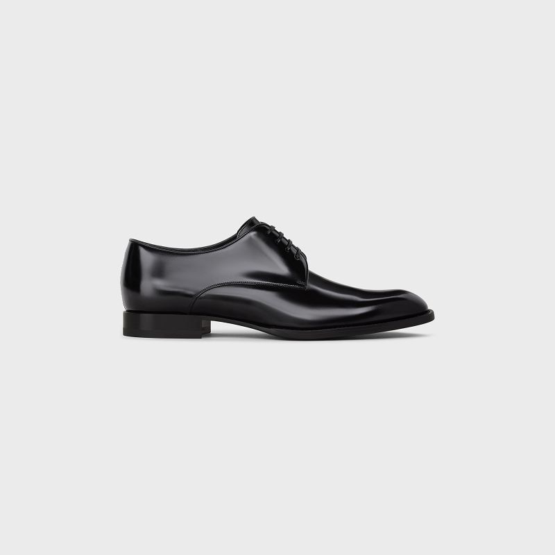 Celine TUXEDO DERBY in POLISHED BULLSKIN Loafers Black | CL-591883