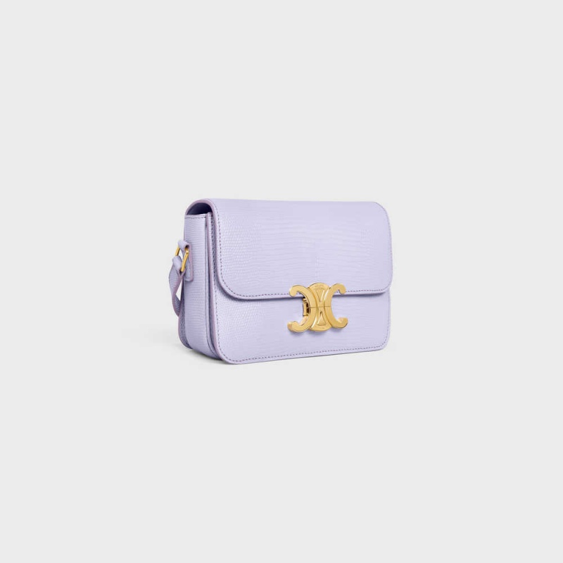 Celine Teen Bag in lizard Triomphe Light Lavender | CL-593216