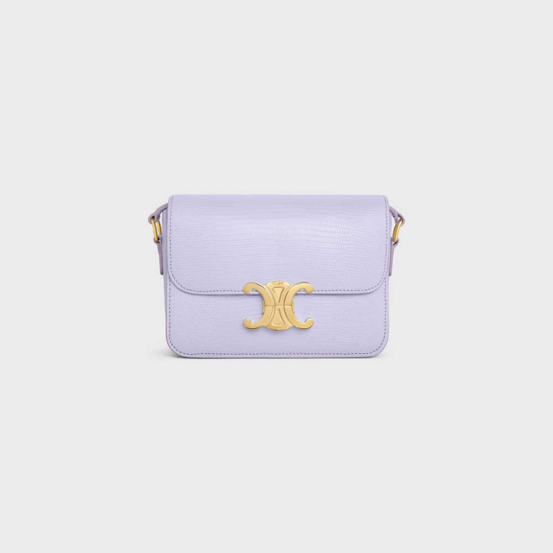 Celine Teen Bag in lizard Triomphe Light Lavender | CL-593216