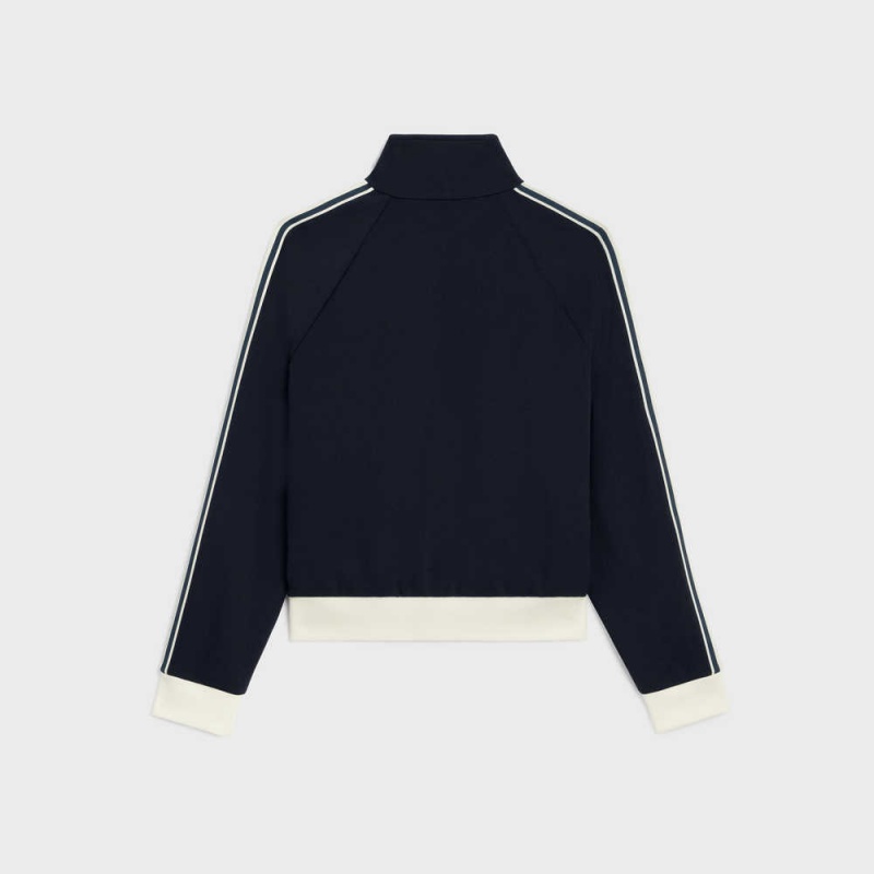 Celine Tracksuit in double face jersey Jackets BLEU ANCRE / OFF WHITE | CL-592674