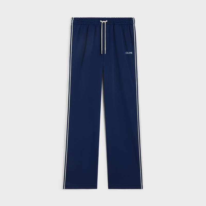 Celine Tracksuit in double face jersey Pants NAVY/OFF WHITE | CL-592037