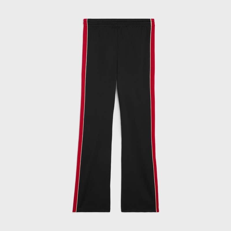 Celine Tracksuit in double face jersey Pants BLACK/RUST/ECRU | CL-592035