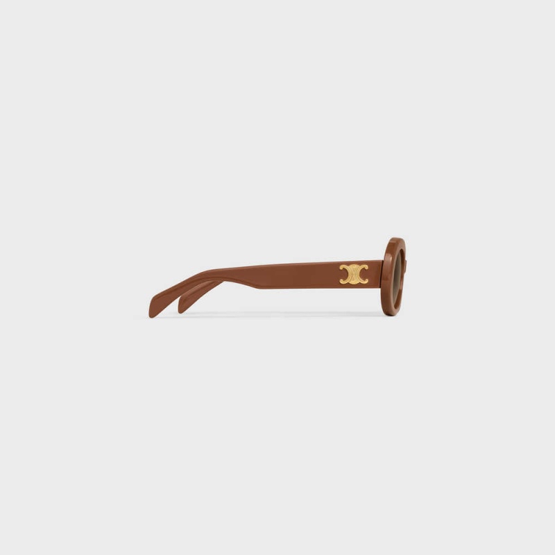 Celine Triomphe 01 in Acetate Sunglasses Camel | CL-592381