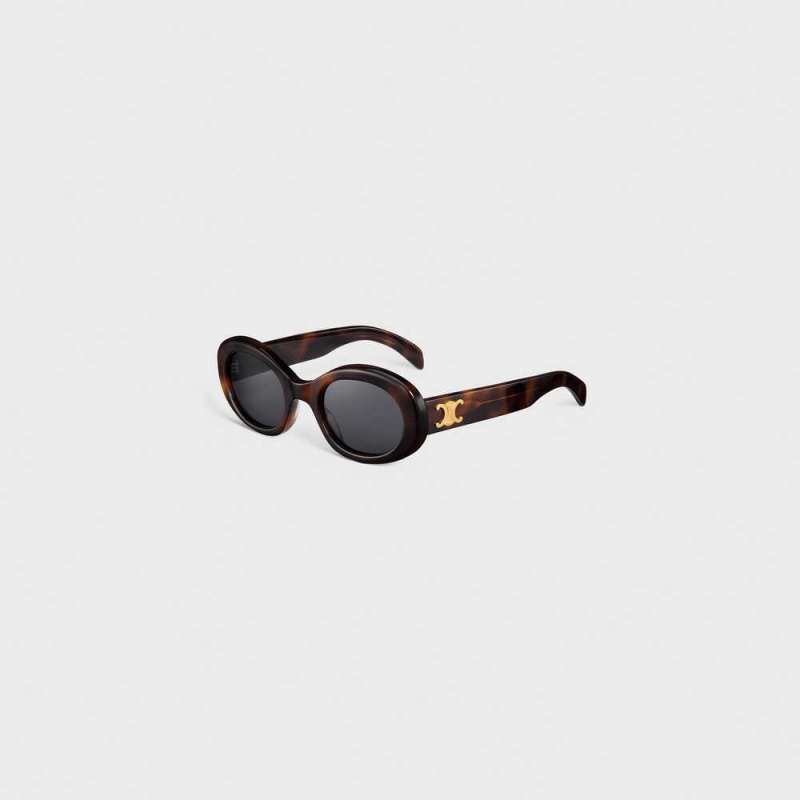 Celine Triomphe 01 in Acetate Sunglasses Blonde Havana | CL-592380