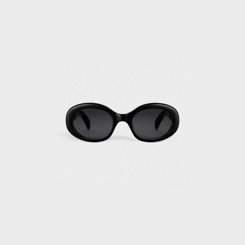 Celine Triomphe 01 in Acetate Sunglasses Black | CL-592379