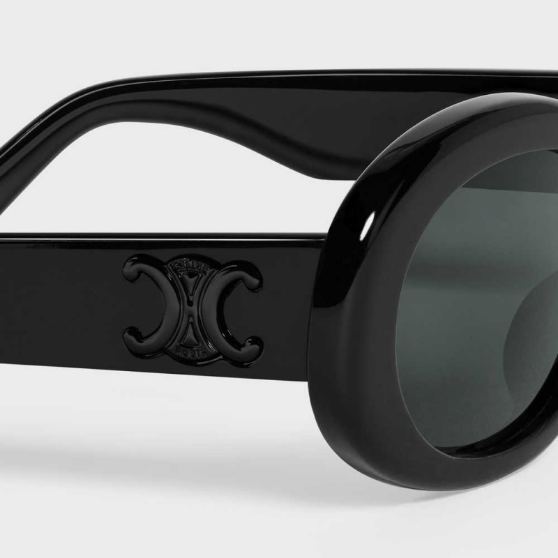 Celine Triomphe 01 in Acetate Sunglasses Black/Black | CL-592378