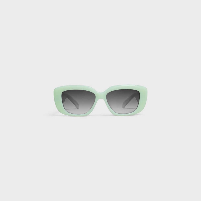 Celine Triomphe 04 in Acetate Sunglasses Milky Green | CL-592393