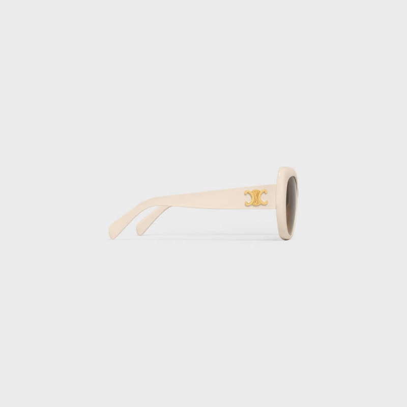 Celine Triomphe 06 in Acetate Sunglasses Ivory | CL-592407