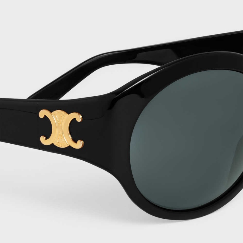 Celine Triomphe 11 in Acetate Sunglasses Black | CL-592372