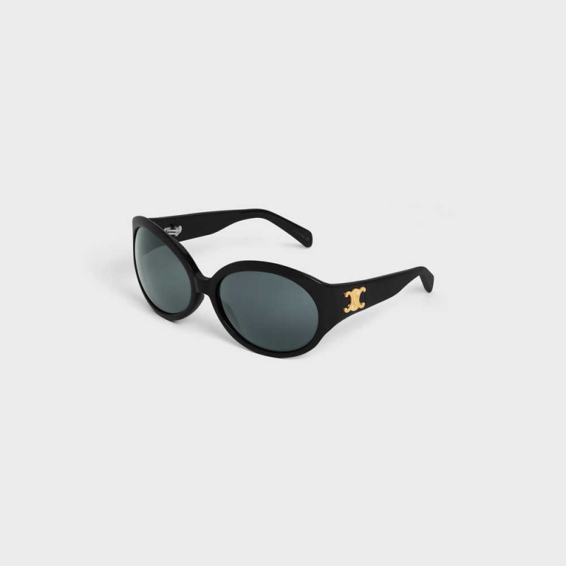 Celine Triomphe 11 in Acetate Sunglasses Black | CL-592372