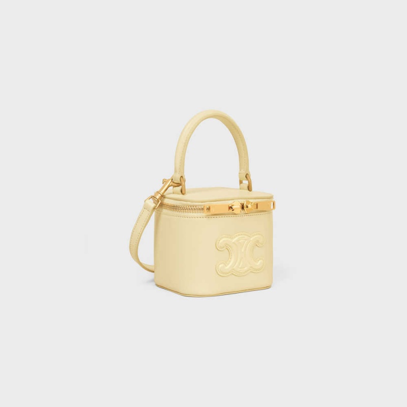 Celine VANITY CASE CUIR TRIOMPHE IN SMOOTH CALFKSIN Mini Bags Sunlight | CL-593040