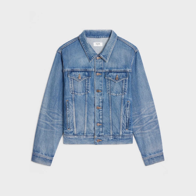 Celine V-shaped trucker in pismo wash denim Jackets PISMO WASH | CL-592689