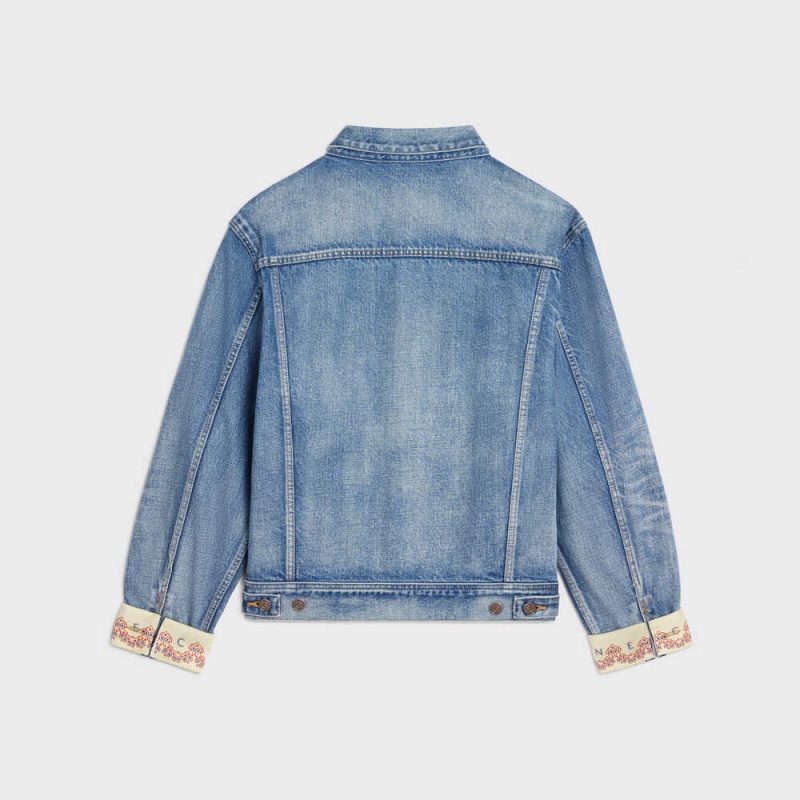 Celine V-shaped trucker in pismo wash denim Jackets PISMO WASH | CL-592688