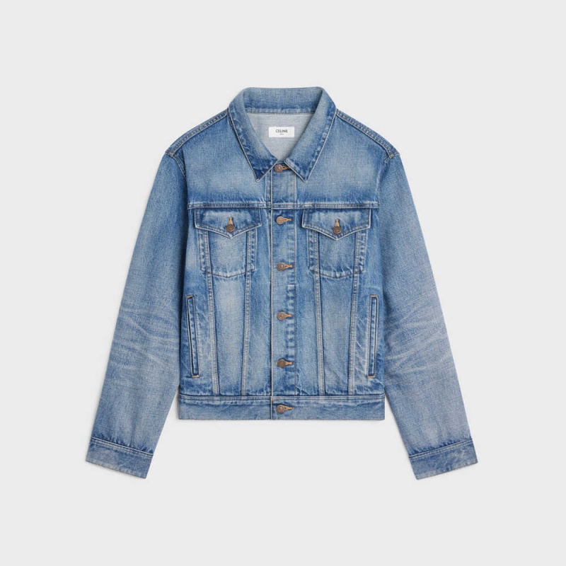 Celine V-shaped trucker in pismo wash denim Jackets PISMO WASH | CL-592688