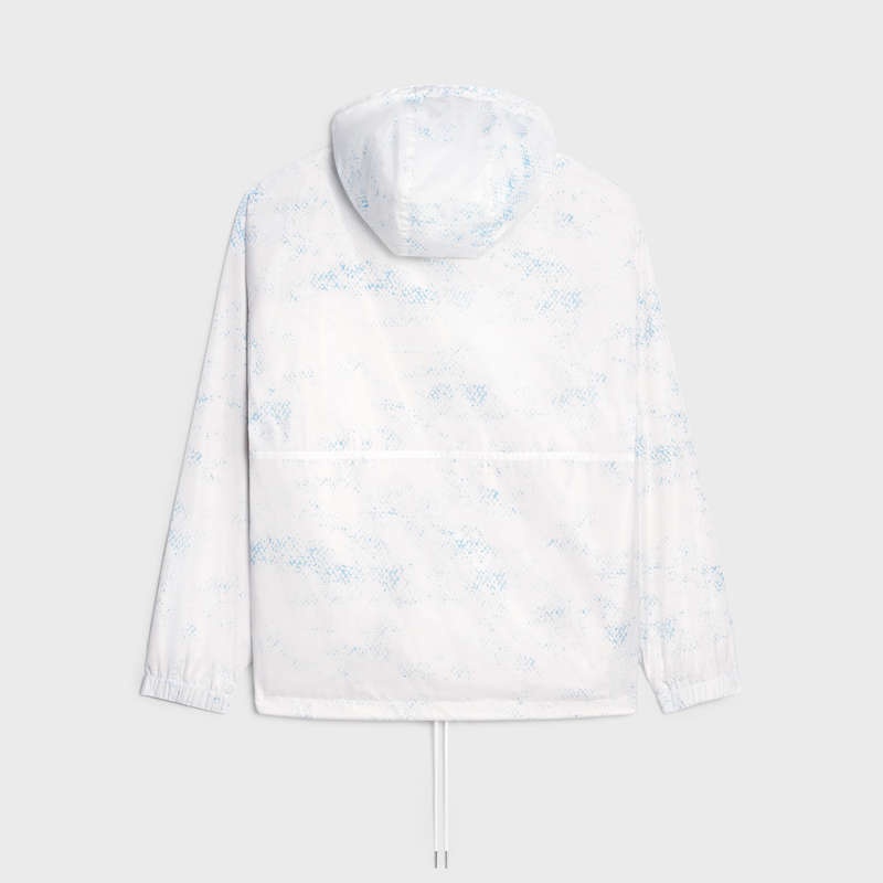 Celine ave 57 sky windbreaker in nylon Blousons OFF WHITE / MULTICOLOR | CL-591955