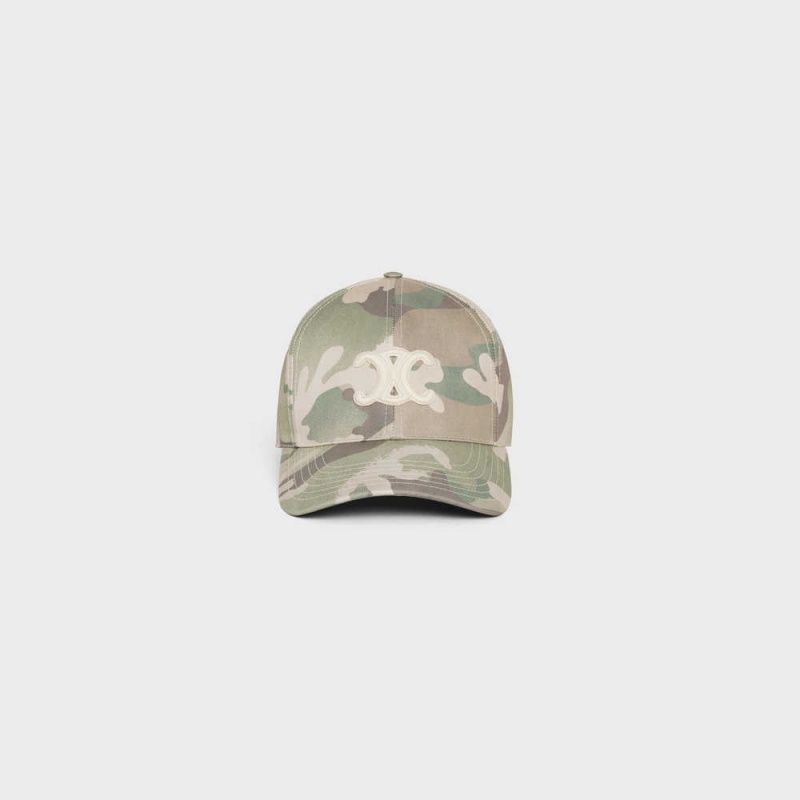 Celine baseball in camouflage cotton Cap Camo Clair | CL-592360