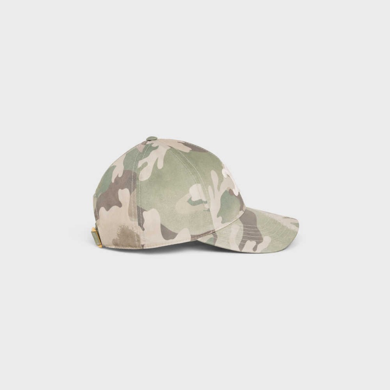 Celine baseball in camouflage cotton Cap Camo Clair | CL-592360