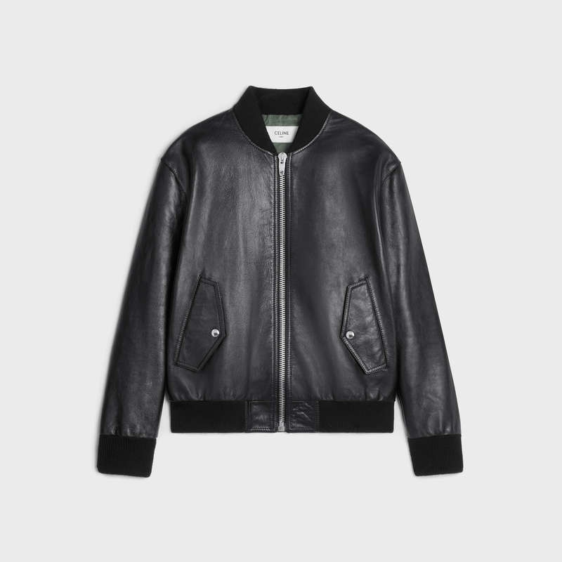 Celine blouson in soft Leather Black | CL-591926