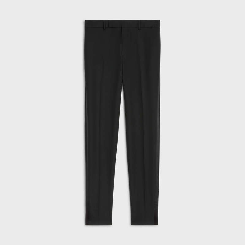 Celine classic tux in grain de poudre Trousers Black | CL-592019