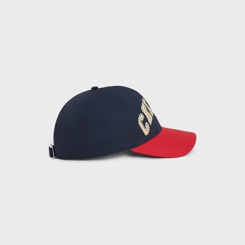 Celine college baseball in cotton Cap NAVY / RED | CL-591702