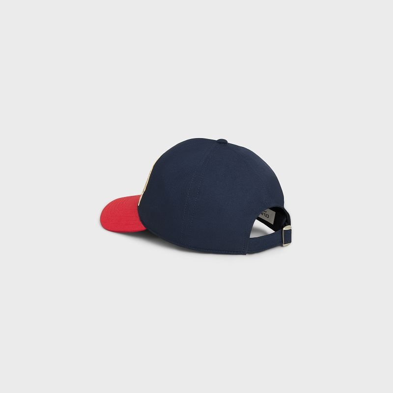 Celine college baseball in cotton Cap NAVY / RED | CL-591702