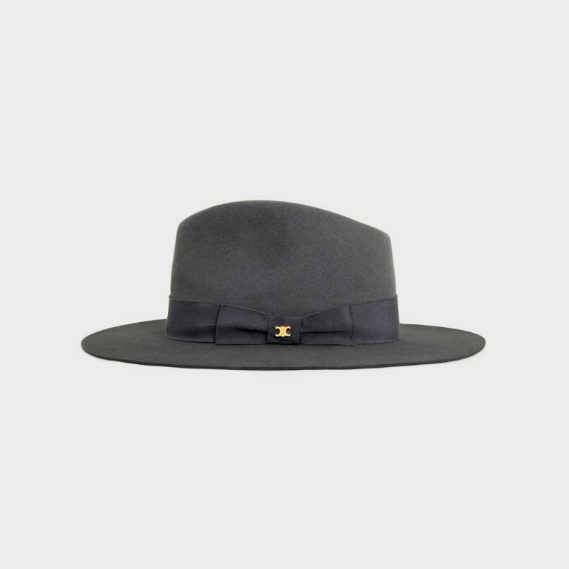 Celine fedora in felt Hat Gris | CL-592340