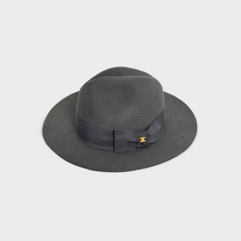 Celine fedora in felt Hat Gris | CL-592340