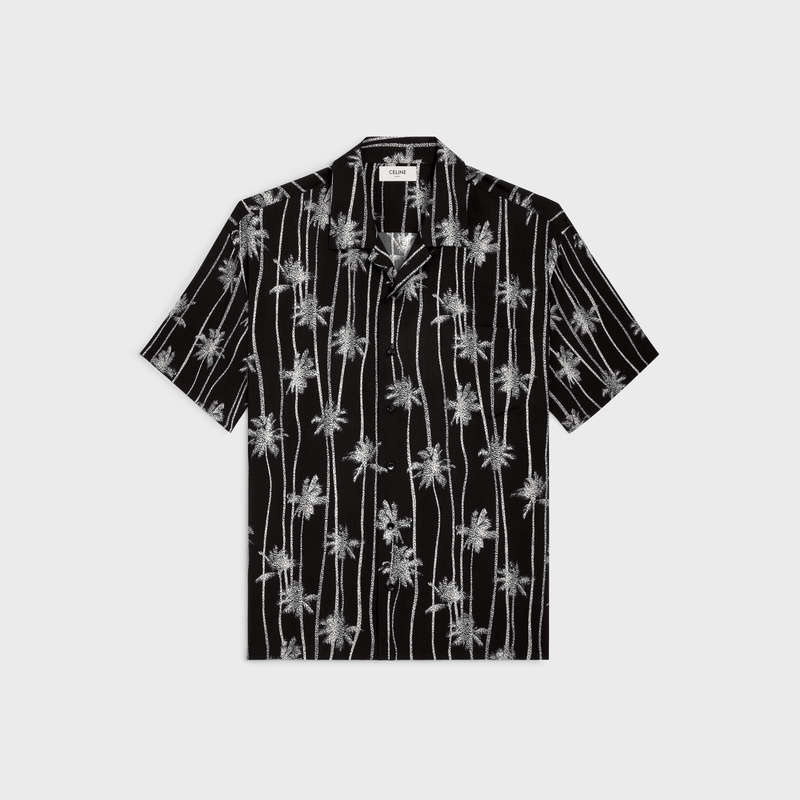 Celine hawaiian in printed viscose Shirts NOIR/CRAIE | CL-592142