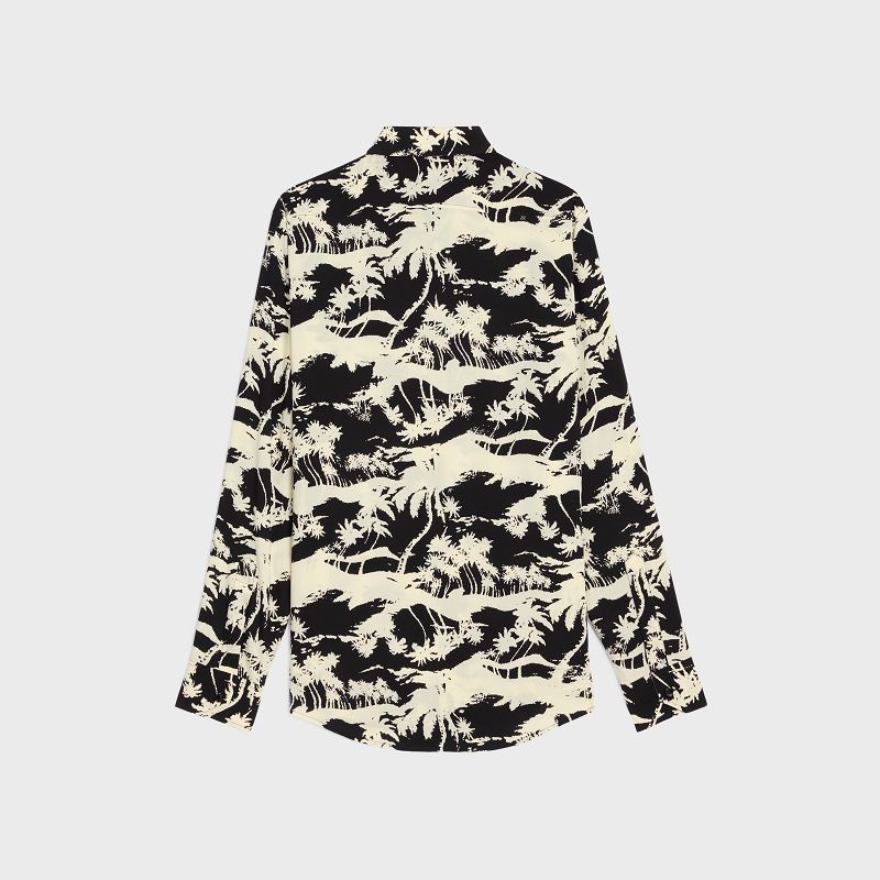 Celine loose in printed viscose Shirts BLACK / PAILLE | CL-592163