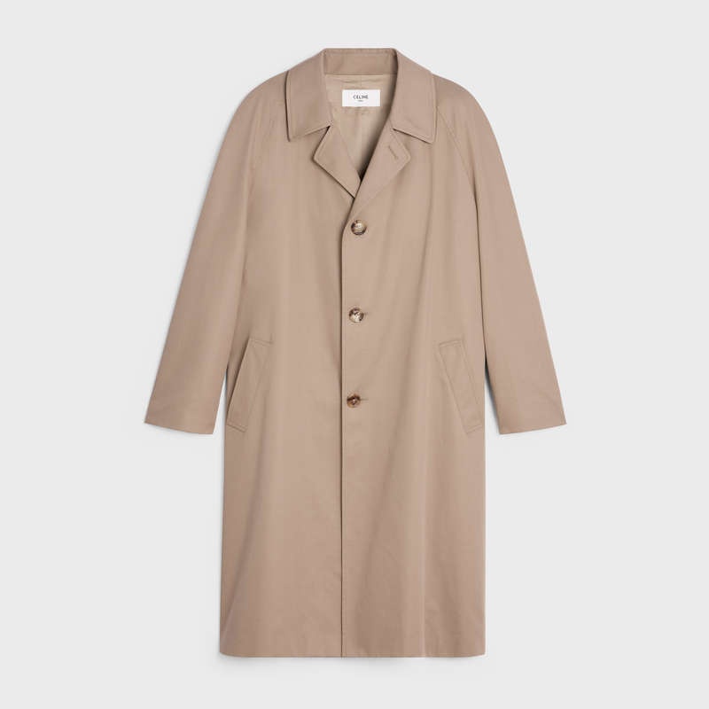 Celine oversized mac in technical cotton Coats Beige | CL-591974