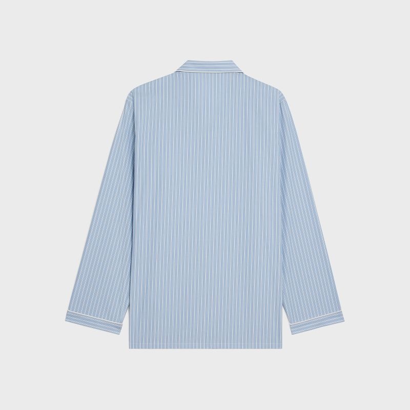 Celine pajama in striped cotton Shirts BLEU CIEL/BLANC/BLEU | CL-592164