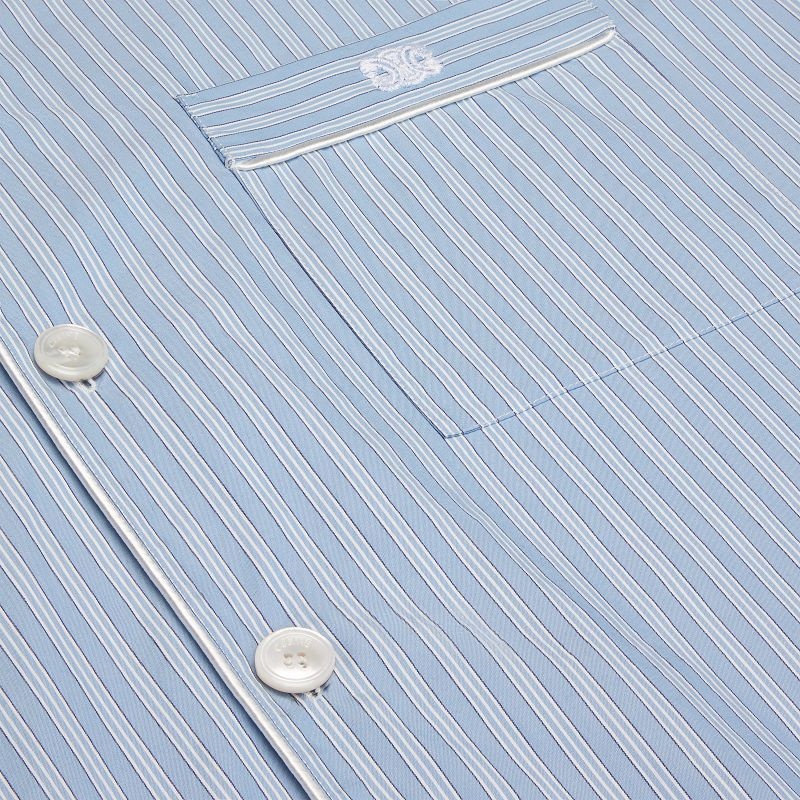 Celine pajama in striped cotton Shirts BLEU CIEL/BLANC/BLEU | CL-592164