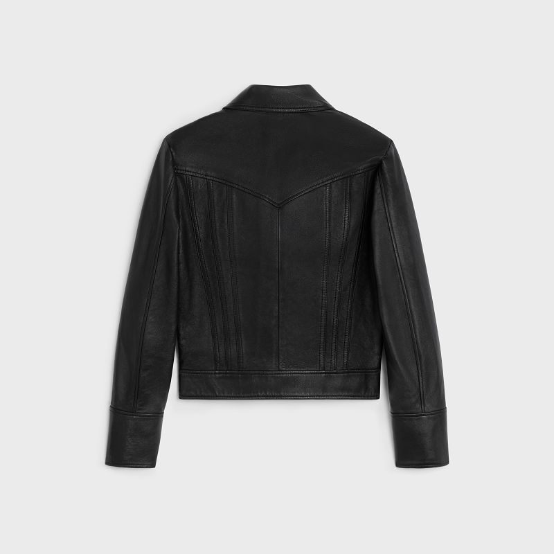 Celine straight blouson in soft Blousons Black | CL-591968