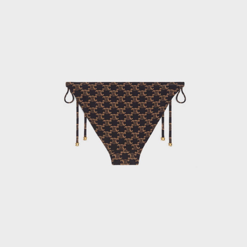 Celine triomphe bottom in matte jersey Swimwear Toffee / Brown | CL-592766