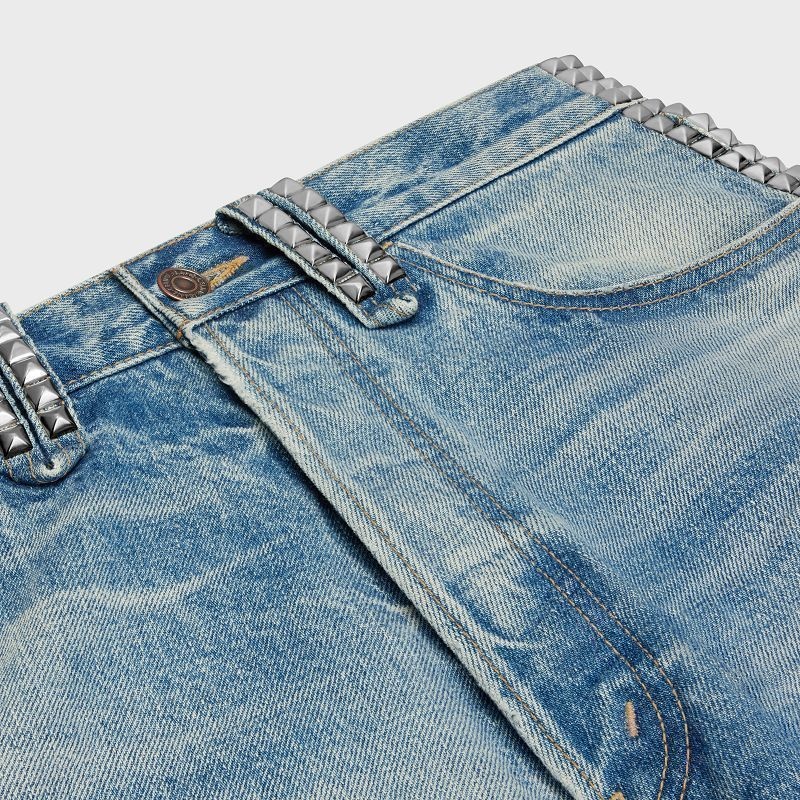 Celine wesley with studs in zuma wash denim Shorts ZUMA WASH | CL-592070